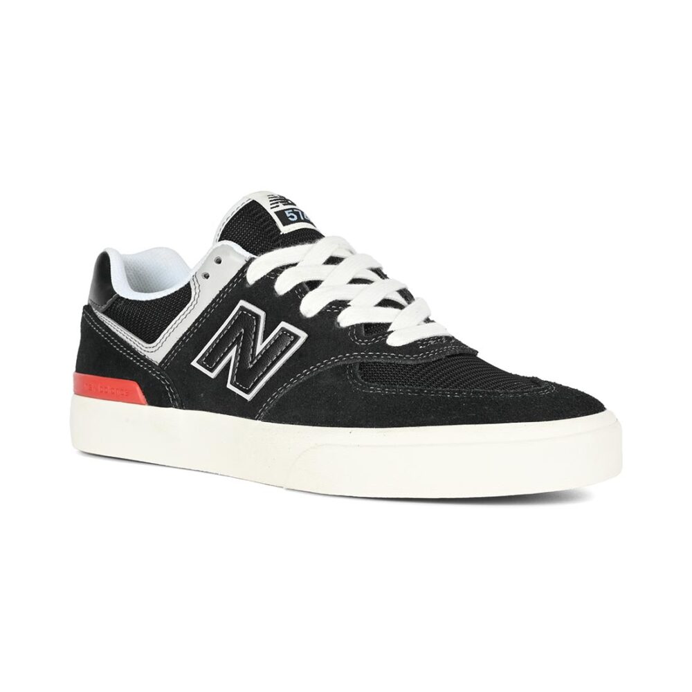New Balance Numeric 574 Vulc Skate Shoes - Black/White