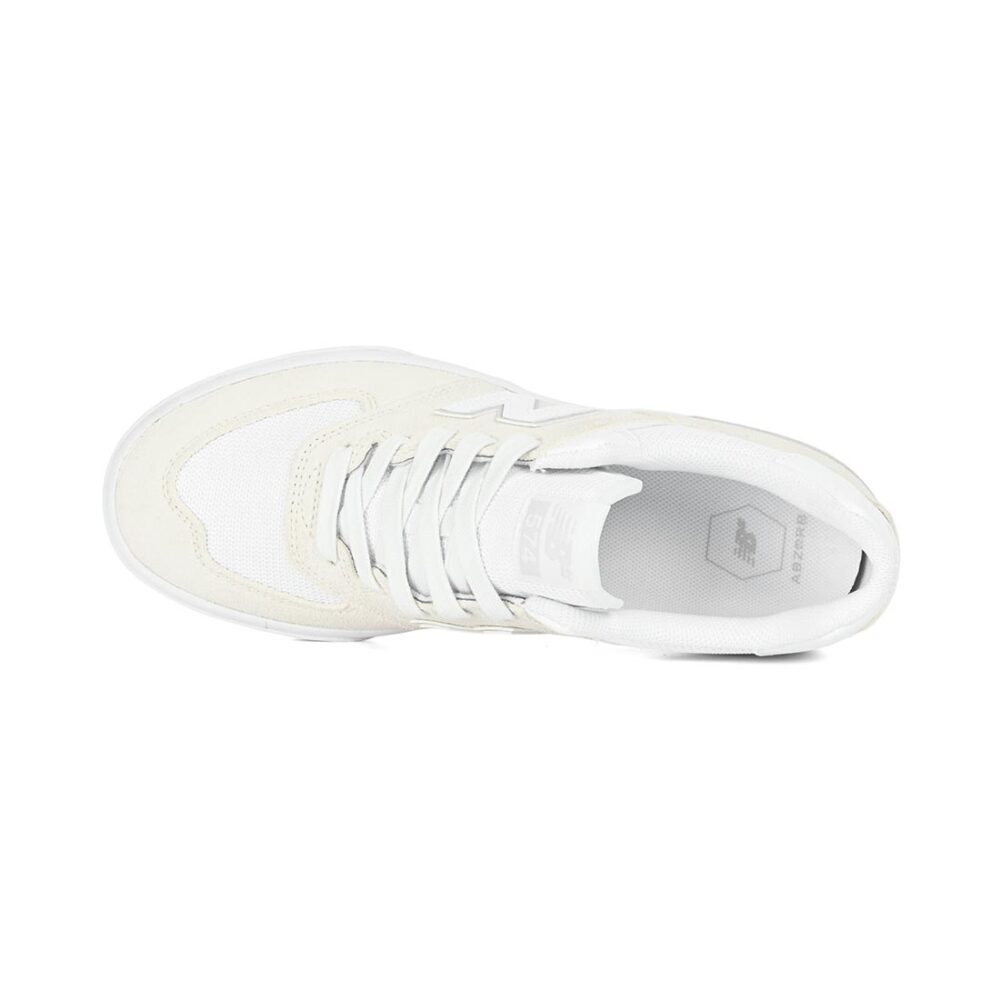 New Balance Numeric 574 Vulc Skate Shoes - White/White