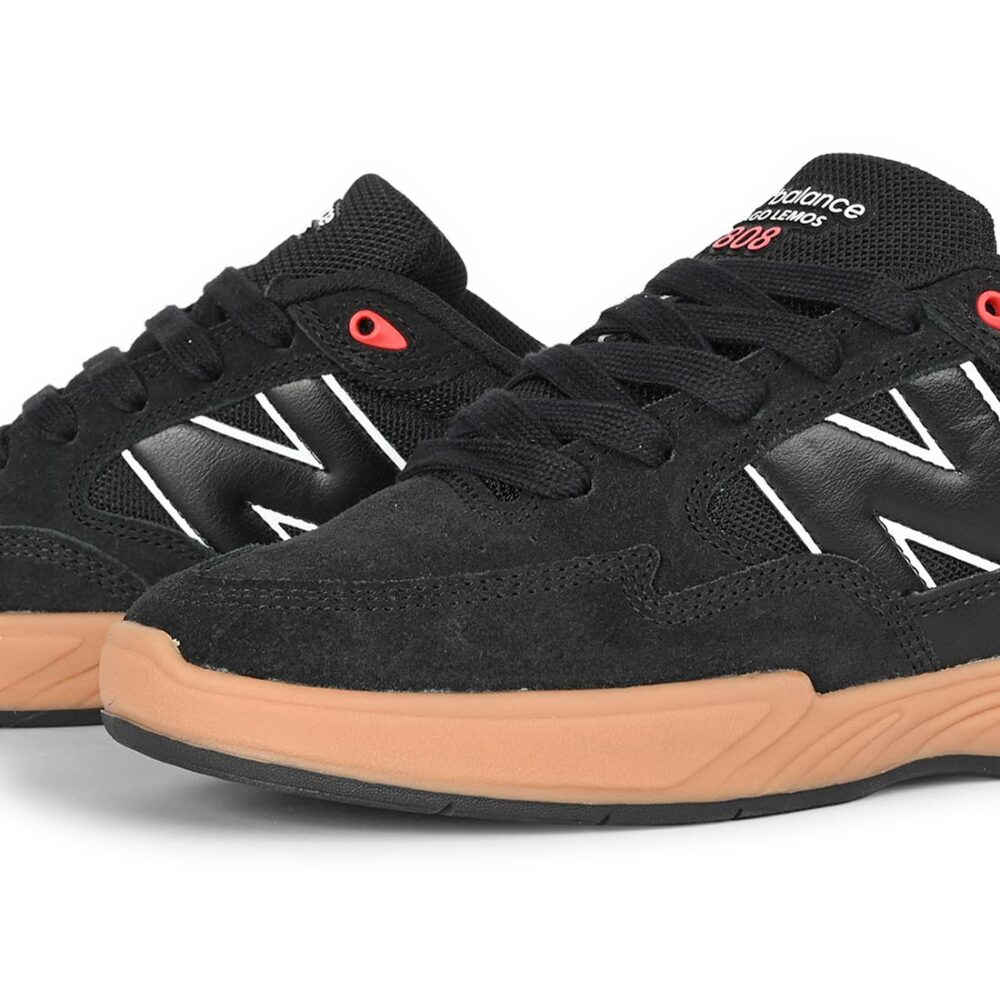 New Balance Numeric 808L Tiago Lemos Skate Shoes - Black/Gum