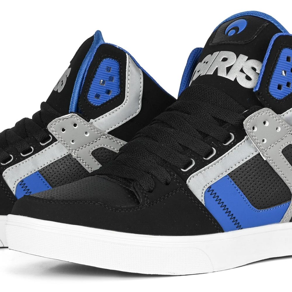 Osiris Clone High Top Shoes - Black/Blue/Grey