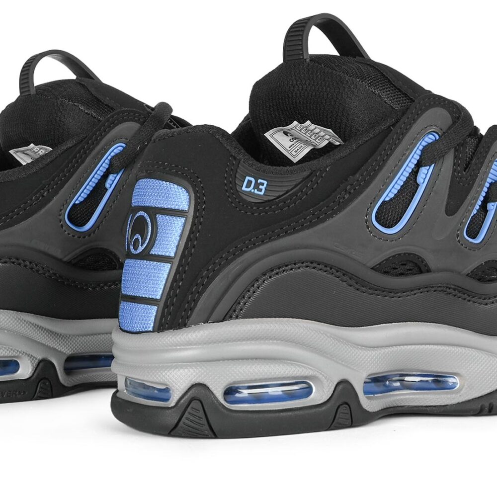 Osiris D3 2001 Skate Shoes - Black/Grey/Blue