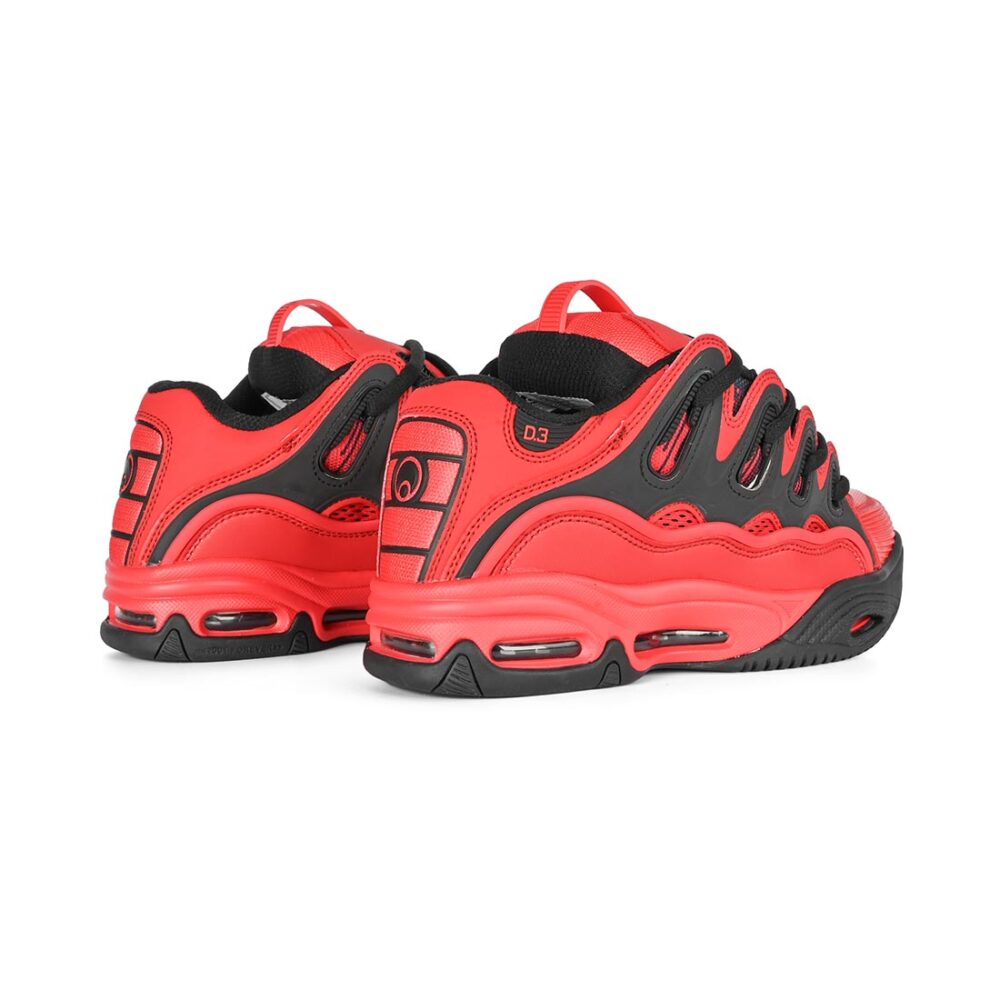 Osiris D3 2001 Skate Shoes - Red/Black/Red