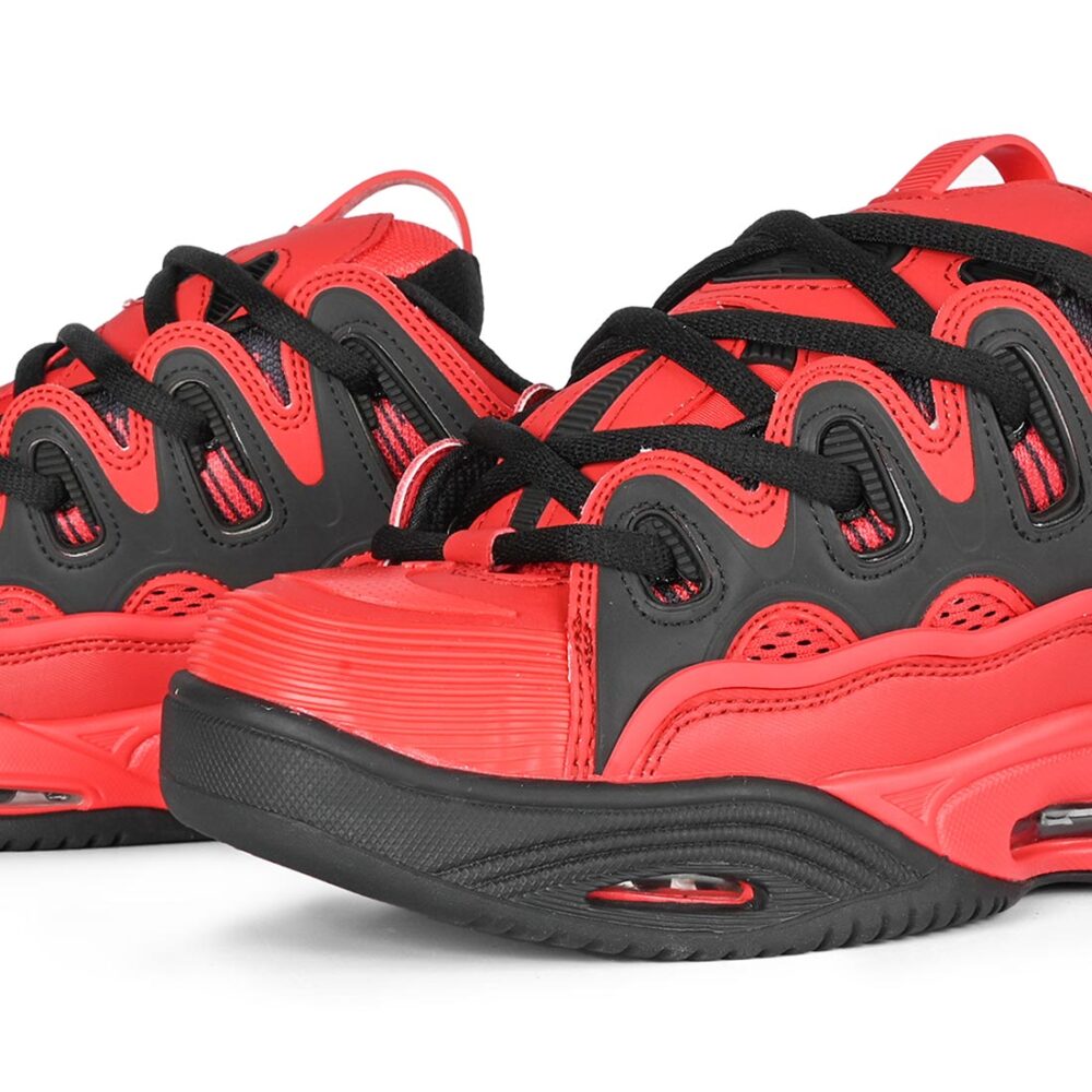 Osiris D3 2001 Skate Shoes - Red/Black/Red