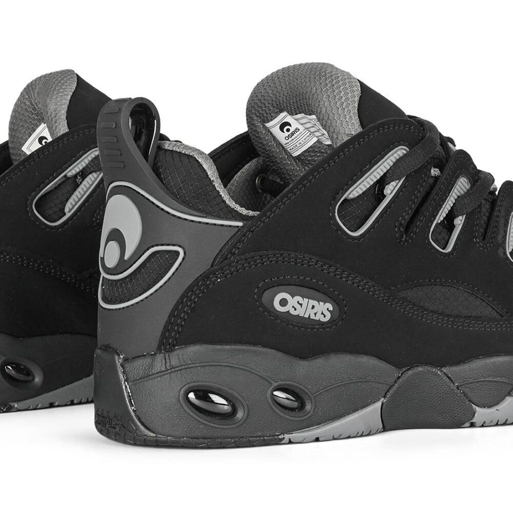 Osiris D3 E Skate Shoes - Black/Grey/Black