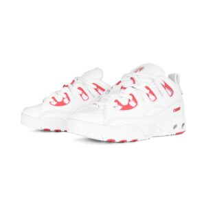 Osiris D3 E Skate Shoes - White/Red/White