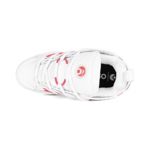 Osiris D3 E Skate Shoes - White/Red/White
