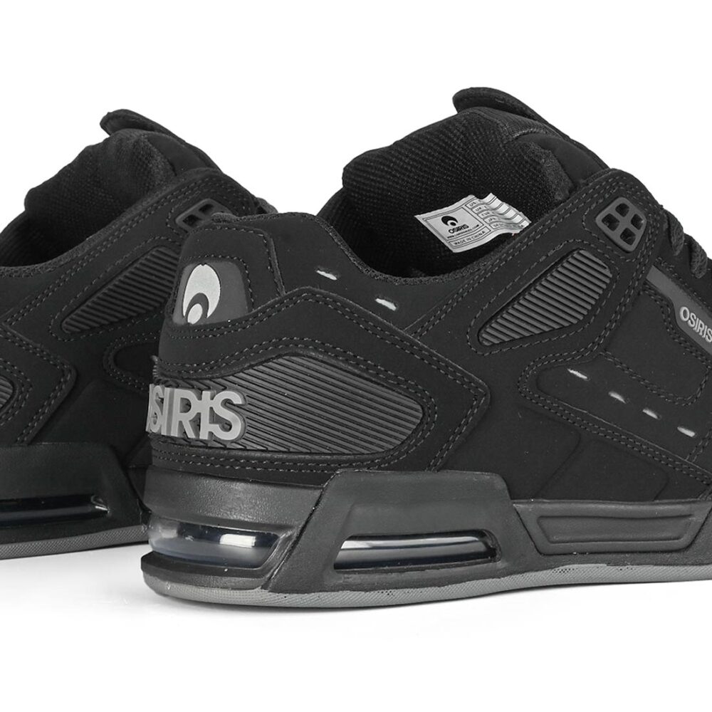 Osiris Peril Skate Shoes - Black/Black/Grey