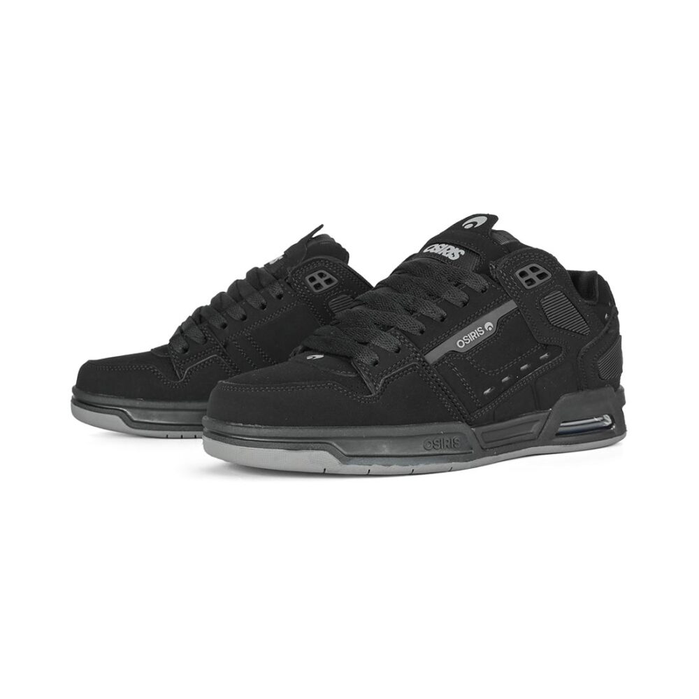 Osiris Peril Skate Shoes - Black/Black/Grey