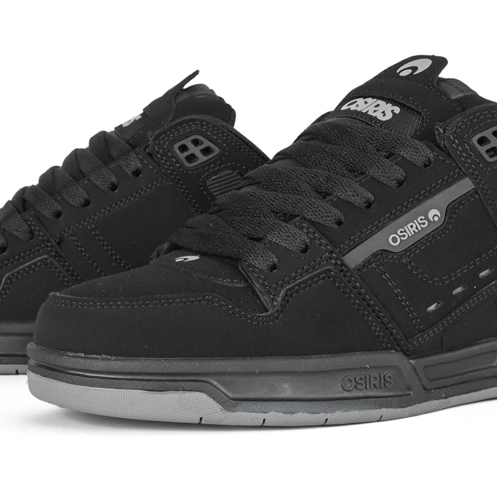 Osiris Peril Skate Shoes - Black/Black/Grey
