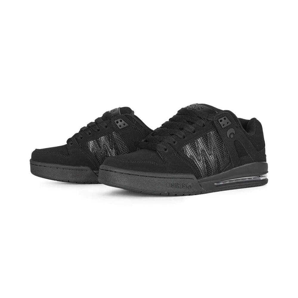 Osiris Pixel Skate Shoes - Black/Black/Black