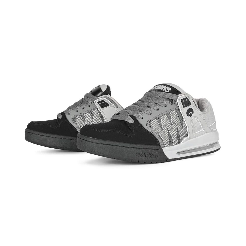 Osiris Pixel Skate Shoes - Black/Charcoal/Grey