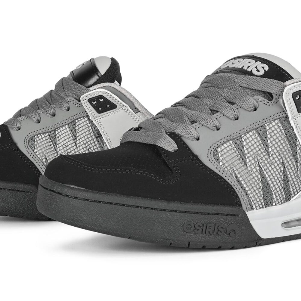 Osiris Pixel Skate Shoes - Black/Charcoal/Grey