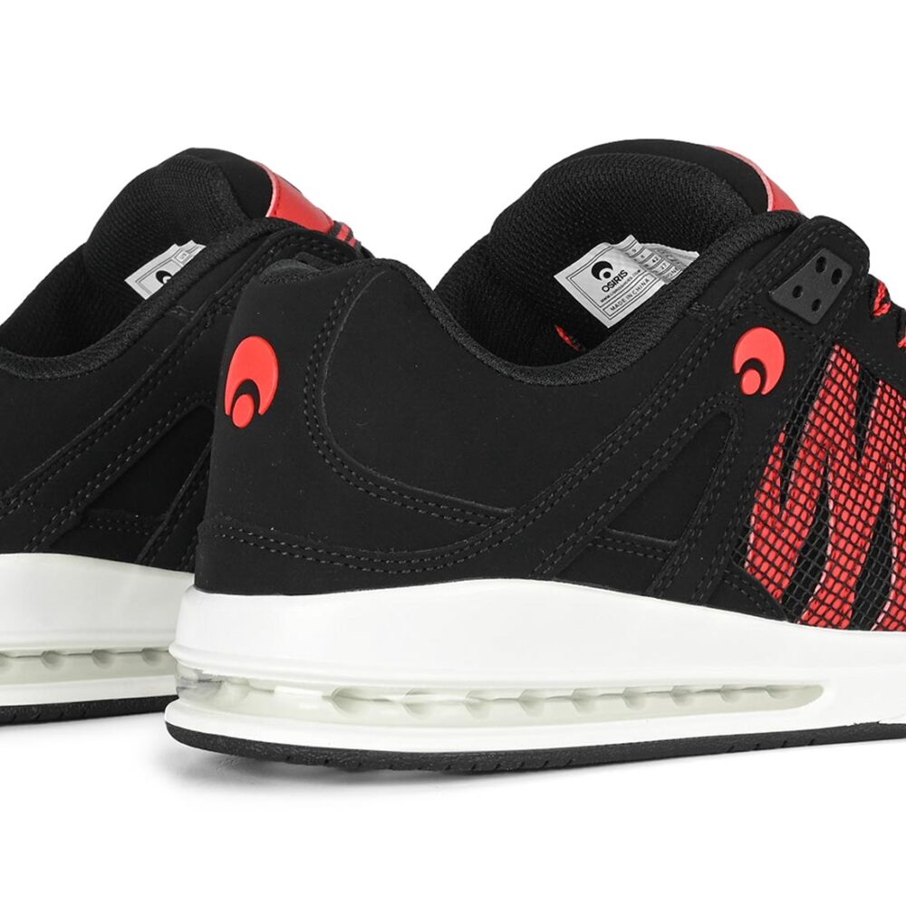 Osiris Pixel Skate Shoes - Black/White/Red