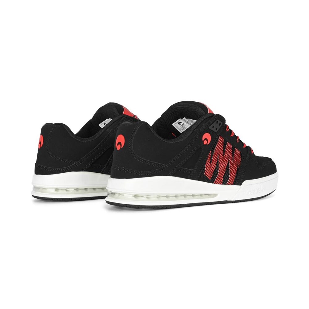 Osiris Pixel Skate Shoes - Black/White/Red