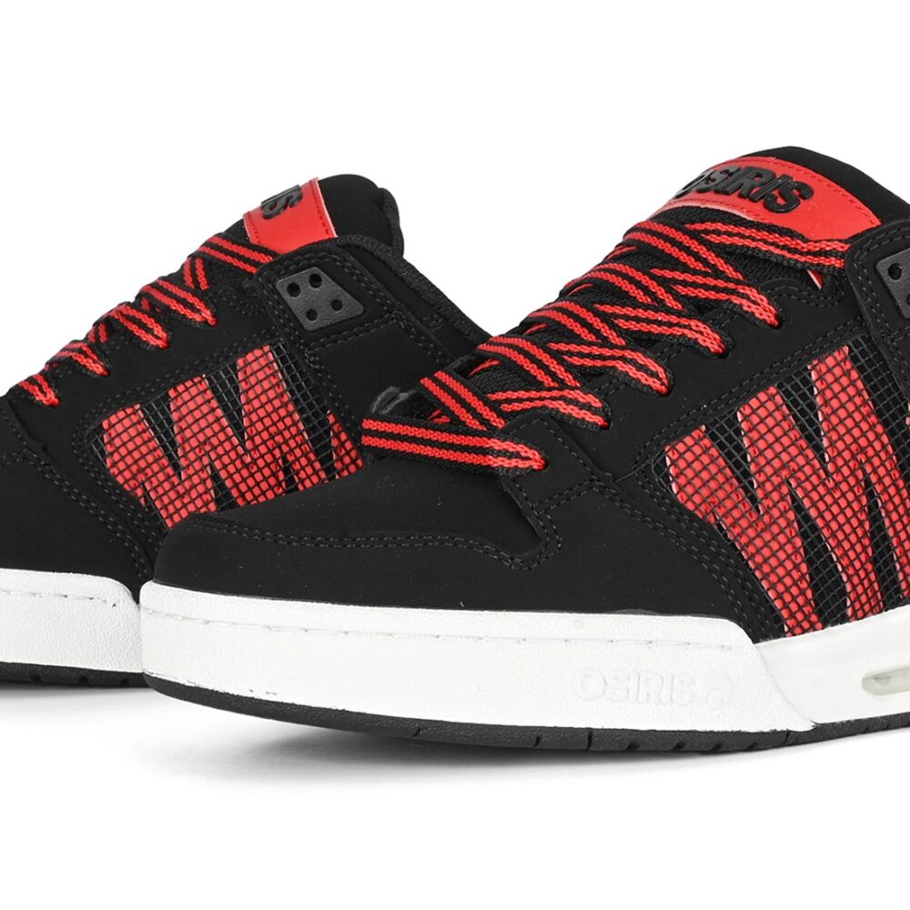 Osiris Pixel Skate Shoes - Black/White/Red