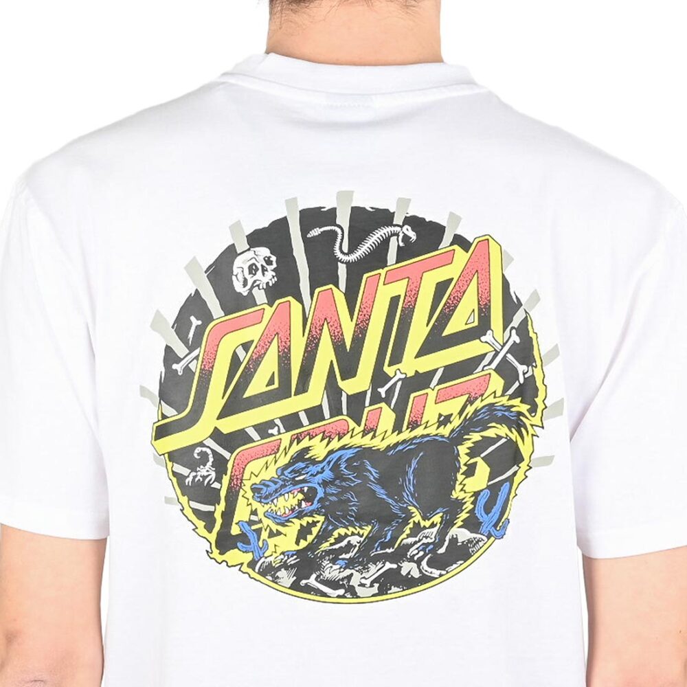 Santa Cruz Kendall Wolf Dot S/S T-Shirt - White