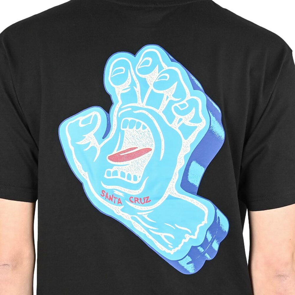 Santa Cruz Screaming Foam Hand S/S T-Shirt - Black
