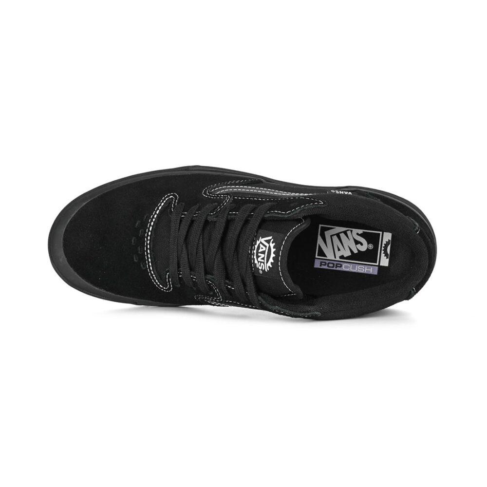 Vans 114 Mid BMX Shoes - Black/White/Black
