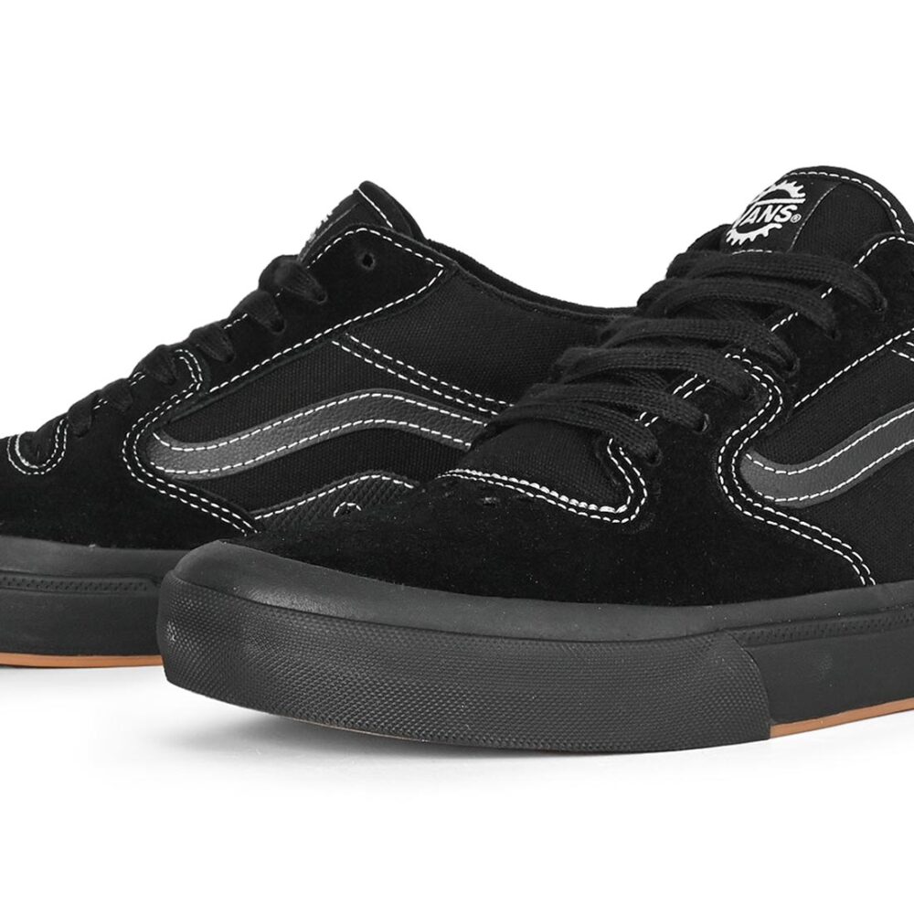 Vans 114 Mid BMX Shoes - Black/White/Black