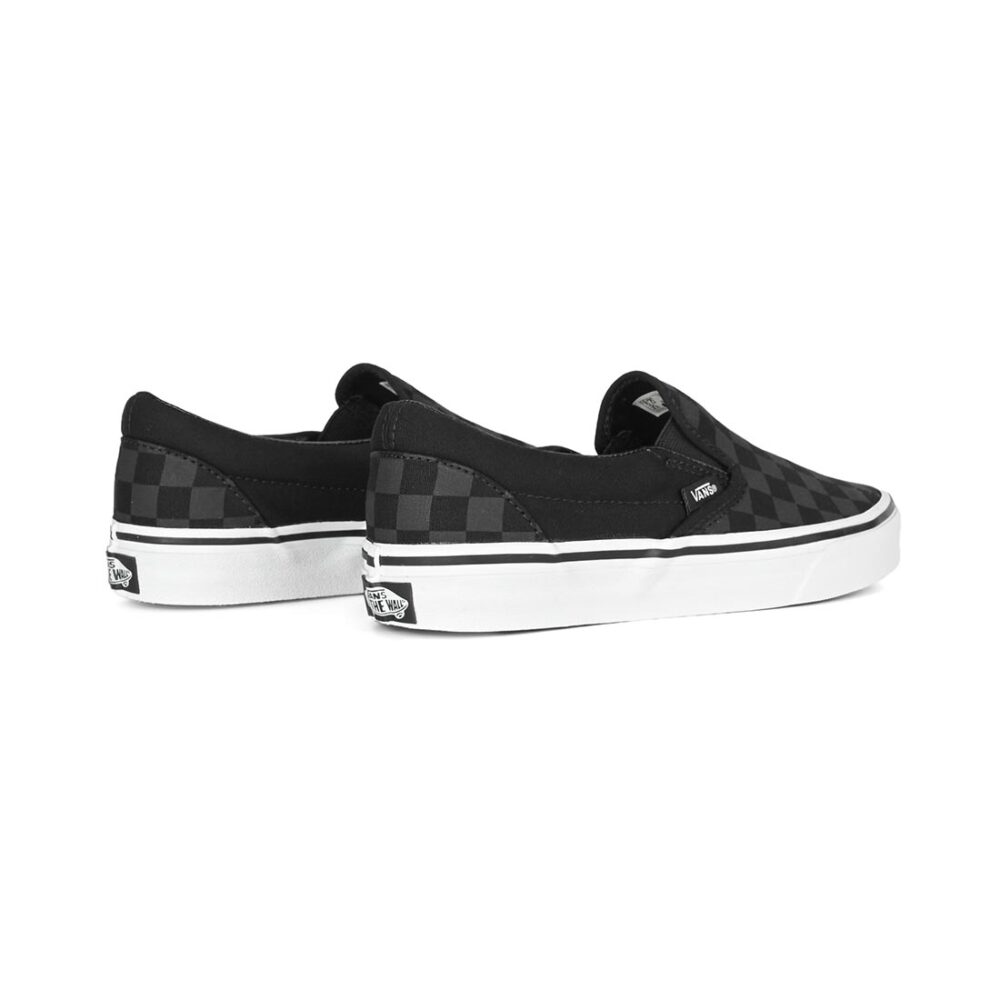 Vans Classic Slip-On Skate Shoes - Checkerboard Black/Black
