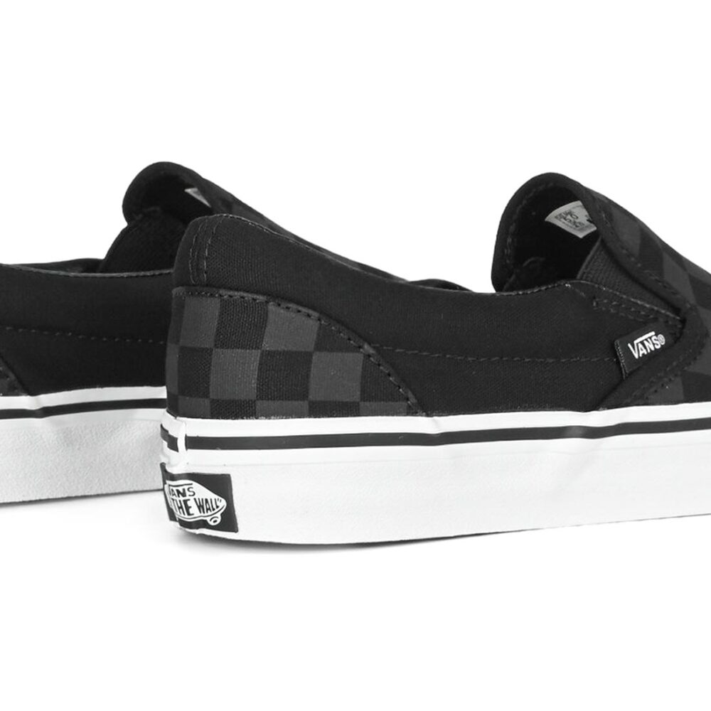 Vans Classic Slip-On Skate Shoes - Checkerboard Black/Black