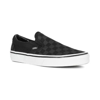 Vans Classic Slip-On Skate Shoes - Checkerboard Black/Black