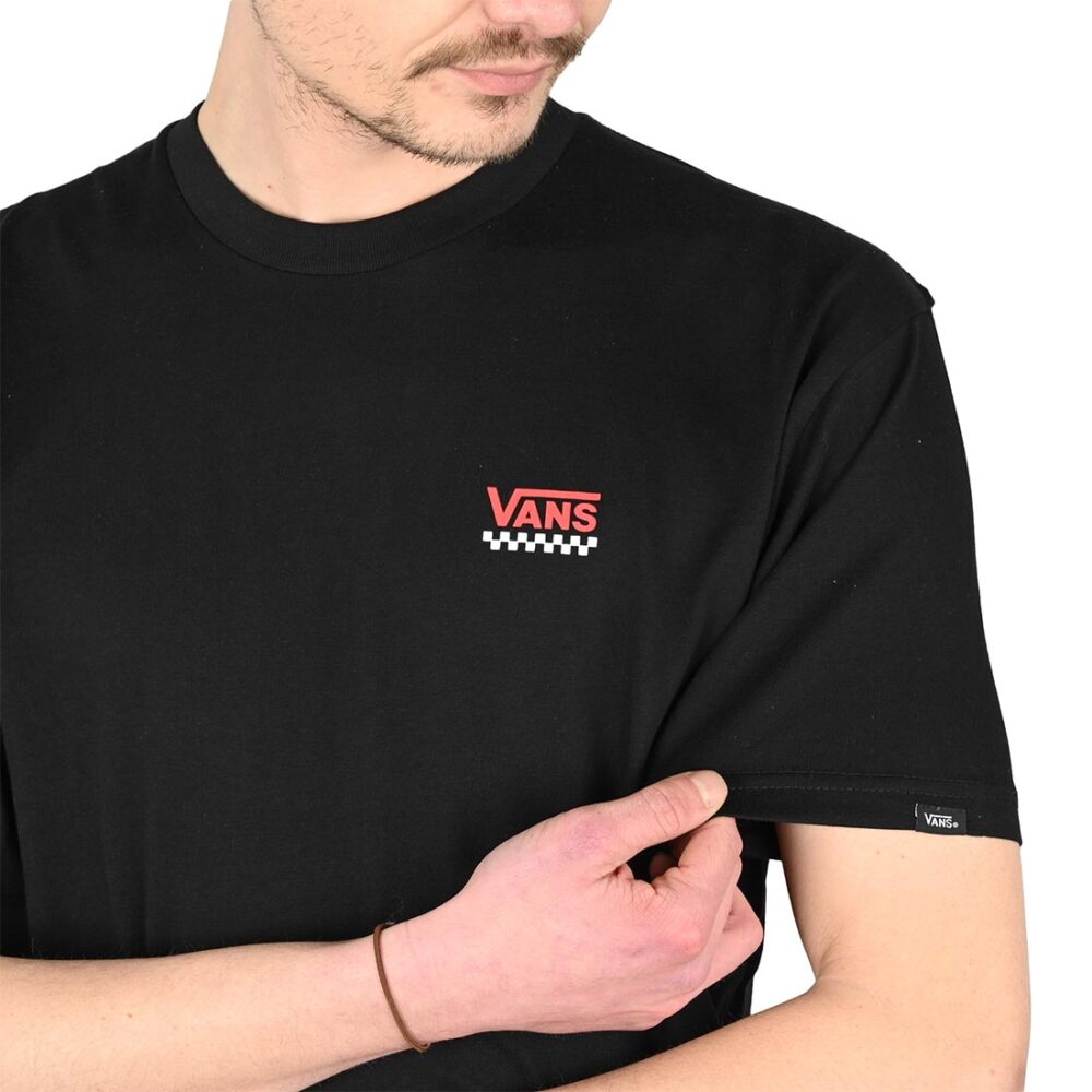 Vans Left Chest Logo II S/S T-Shirt - Black/Racing Red