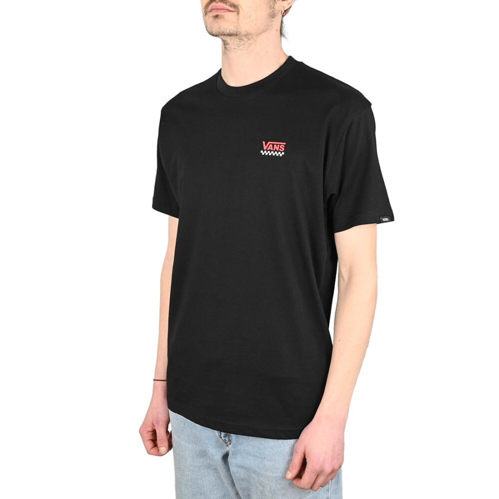 Vans Left Chest Logo II S/S T-Shirt - Black/Racing Red