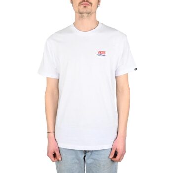 Vans Left Chest Logo II S/S T-Shirt - White/Racing Red