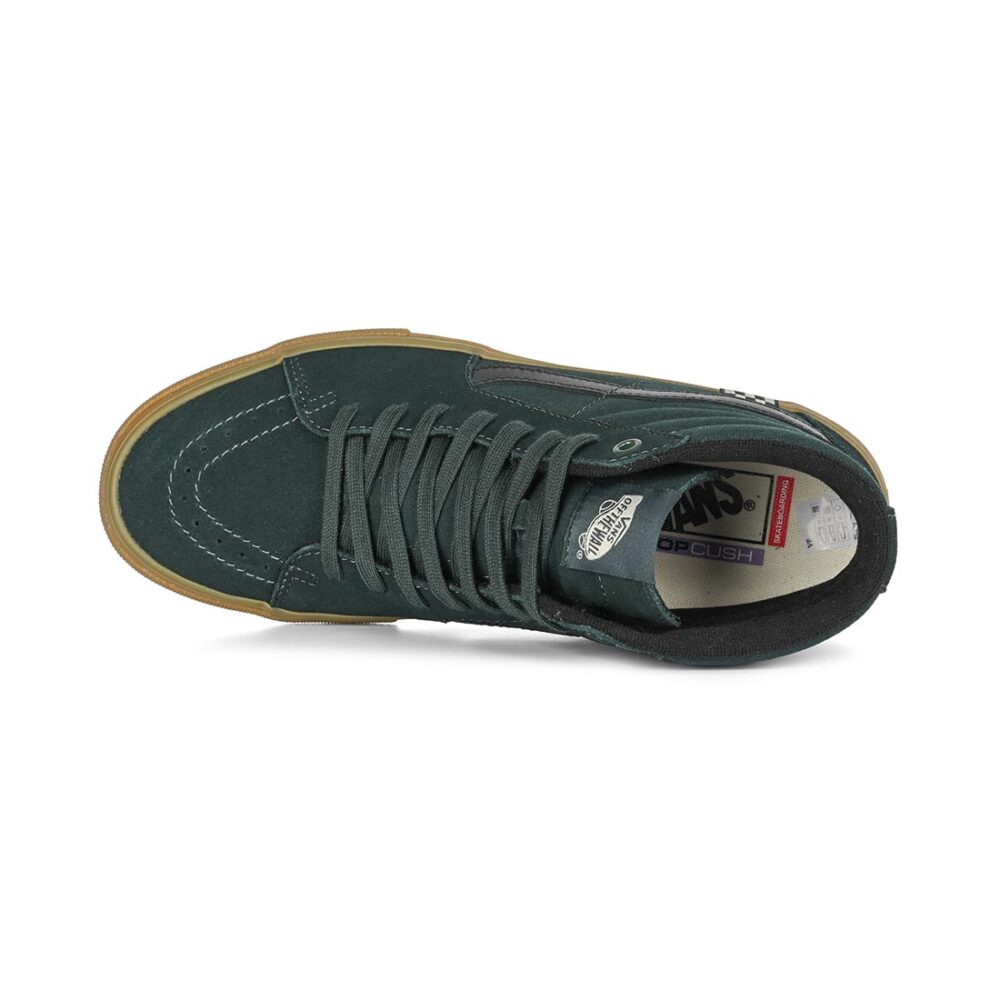 Vans Sk8-Hi Skate Shoes - Green/Gum