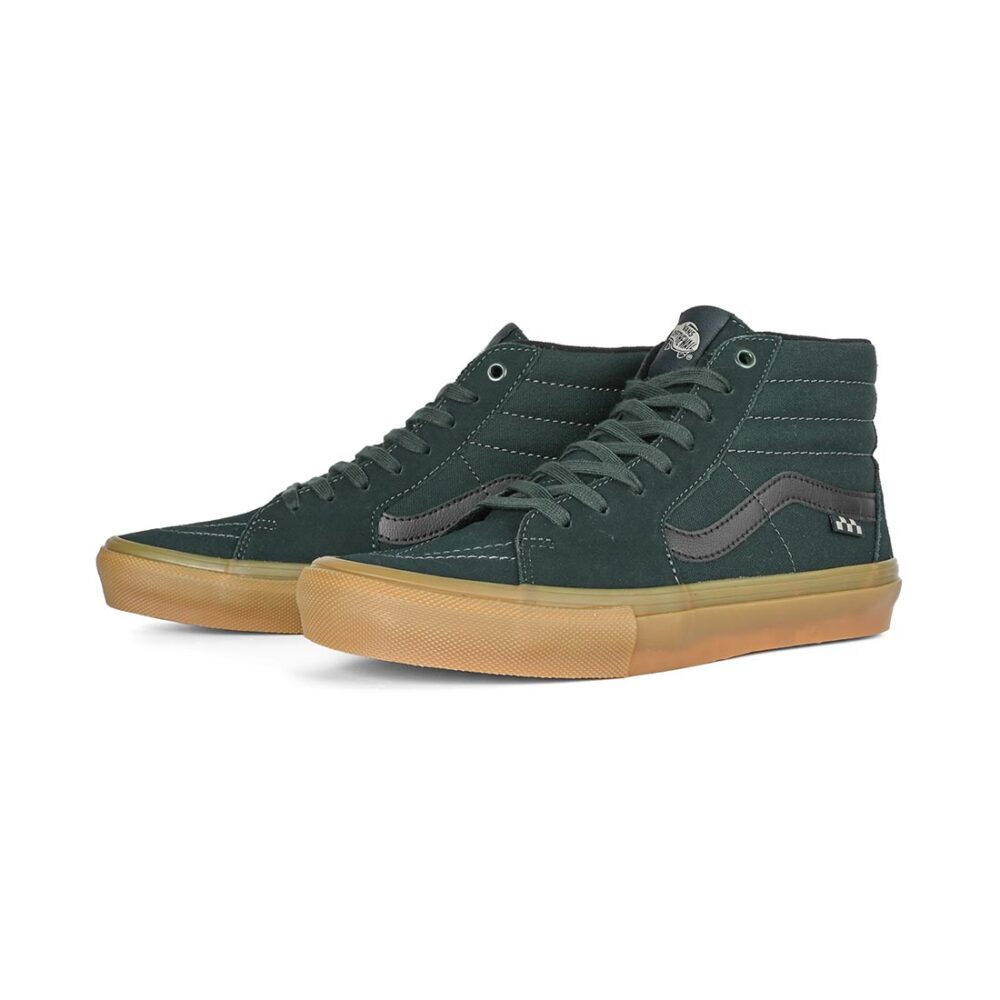 Vans Sk8-Hi Skate Shoes - Green/Gum
