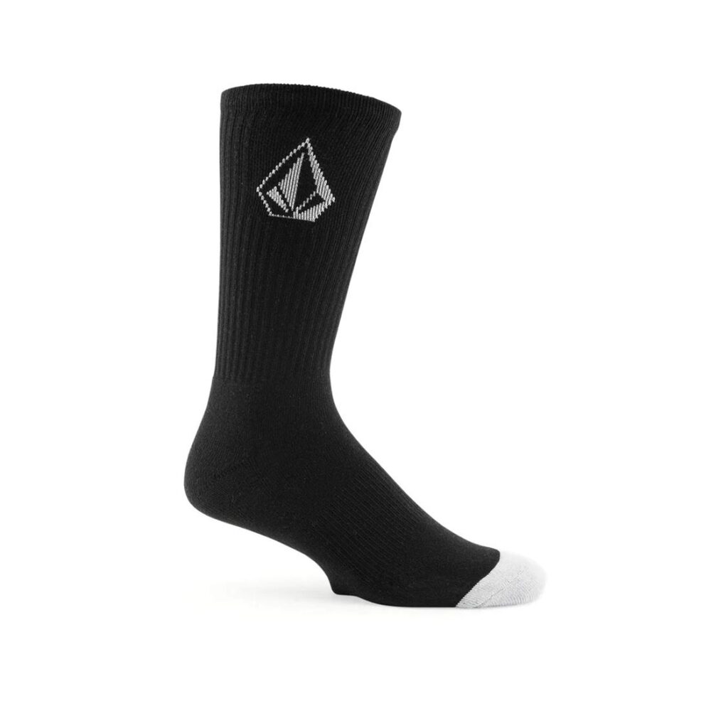 Volcom Full Stone Crew Socks 3 Pack - Black