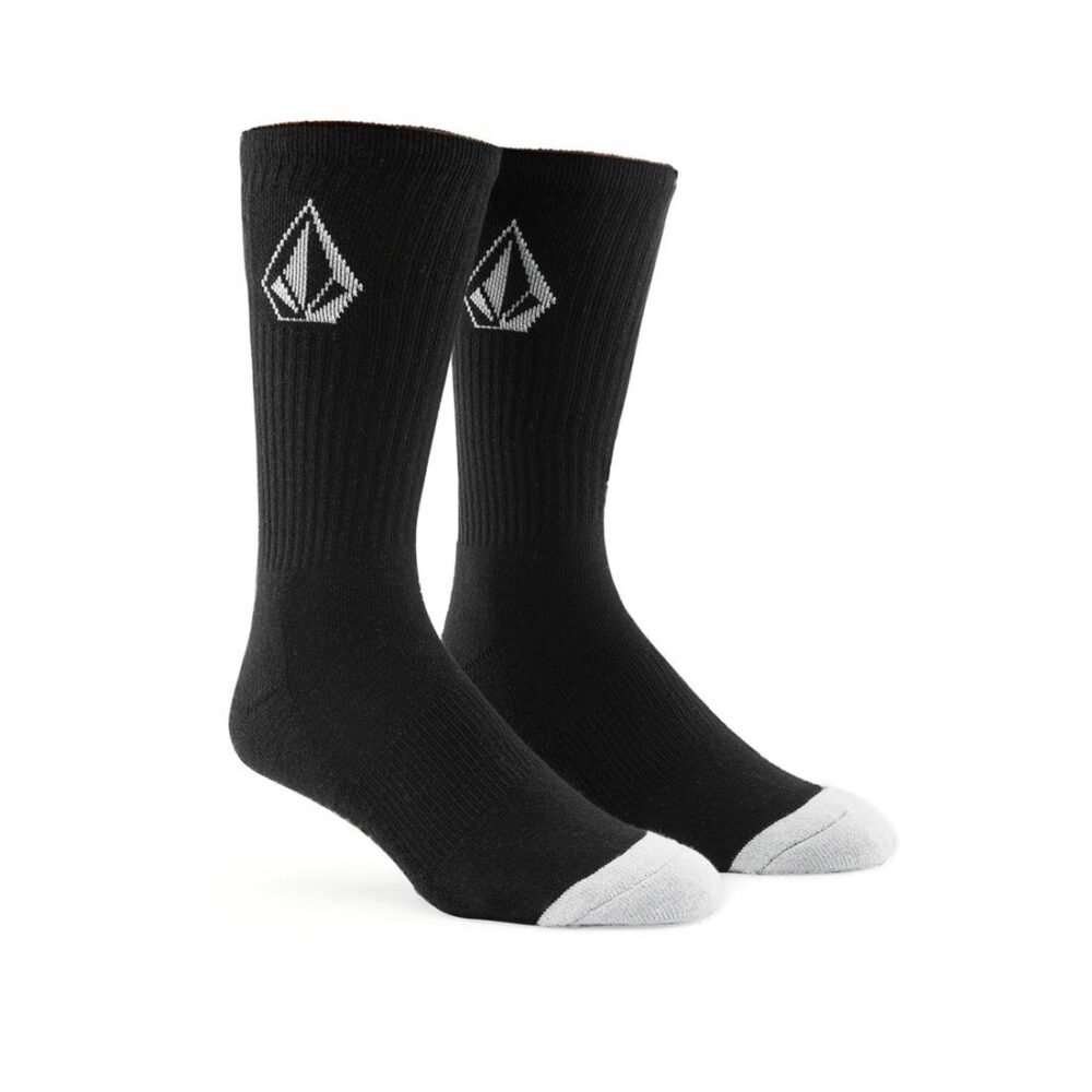 Volcom Full Stone Crew Socks 3 Pack - Black