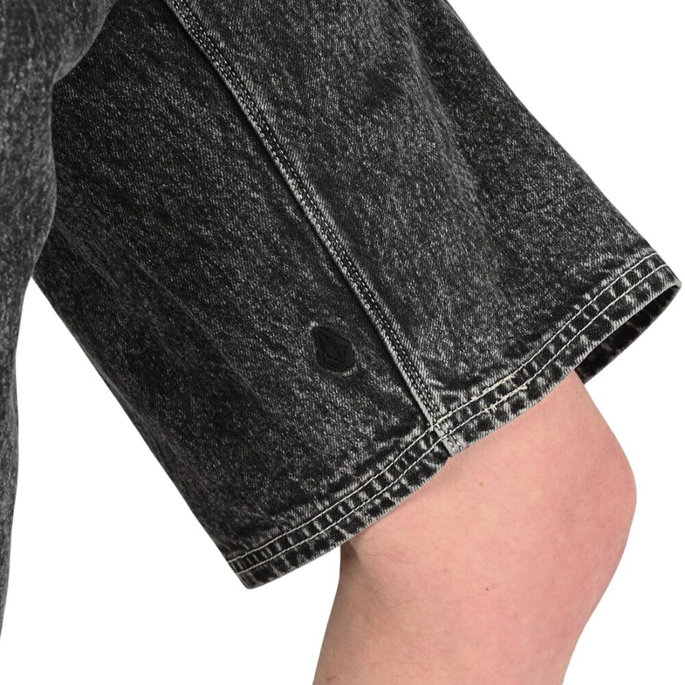 Volcom Labored Denim Utility Shorts - Light Acid Black