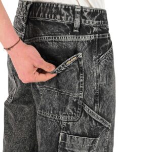 Volcom Labored Denim Utility Shorts - Light Acid Black