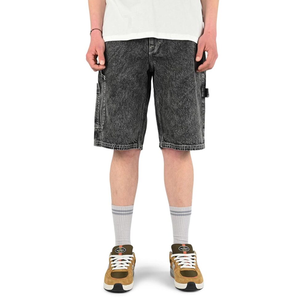 Volcom Labored Denim Utility Shorts - Light Acid Black