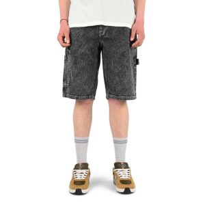 Volcom Labored Denim Utility Shorts - Light Acid Black