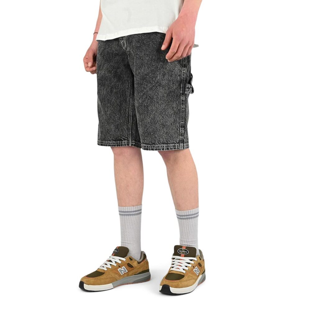 Volcom Labored Denim Utility Shorts - Light Acid Black