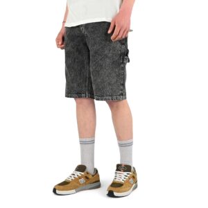 Volcom Labored Denim Utility Shorts - Light Acid Black