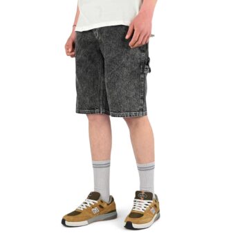 Volcom Labored Denim Utility Shorts - Light Acid Black