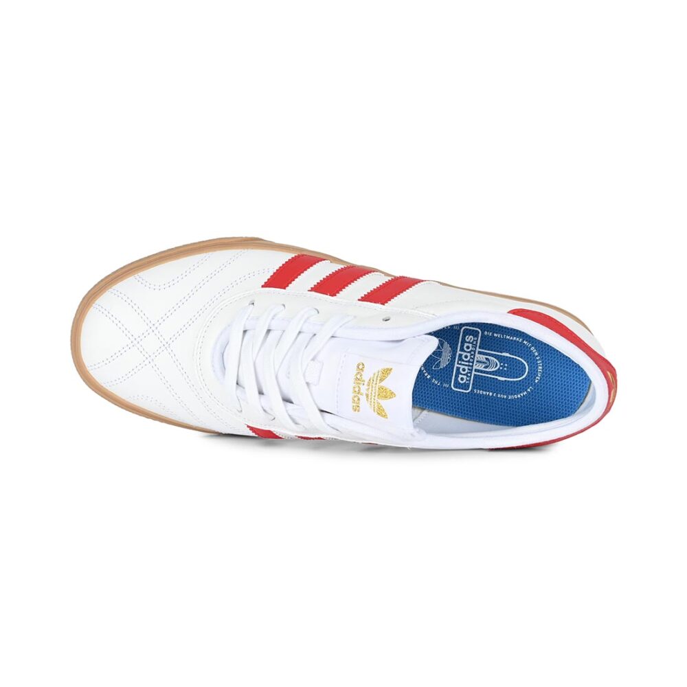 Adidas Adi Ease Skate Shoes - Cloud White/Better Scarlet/Gold