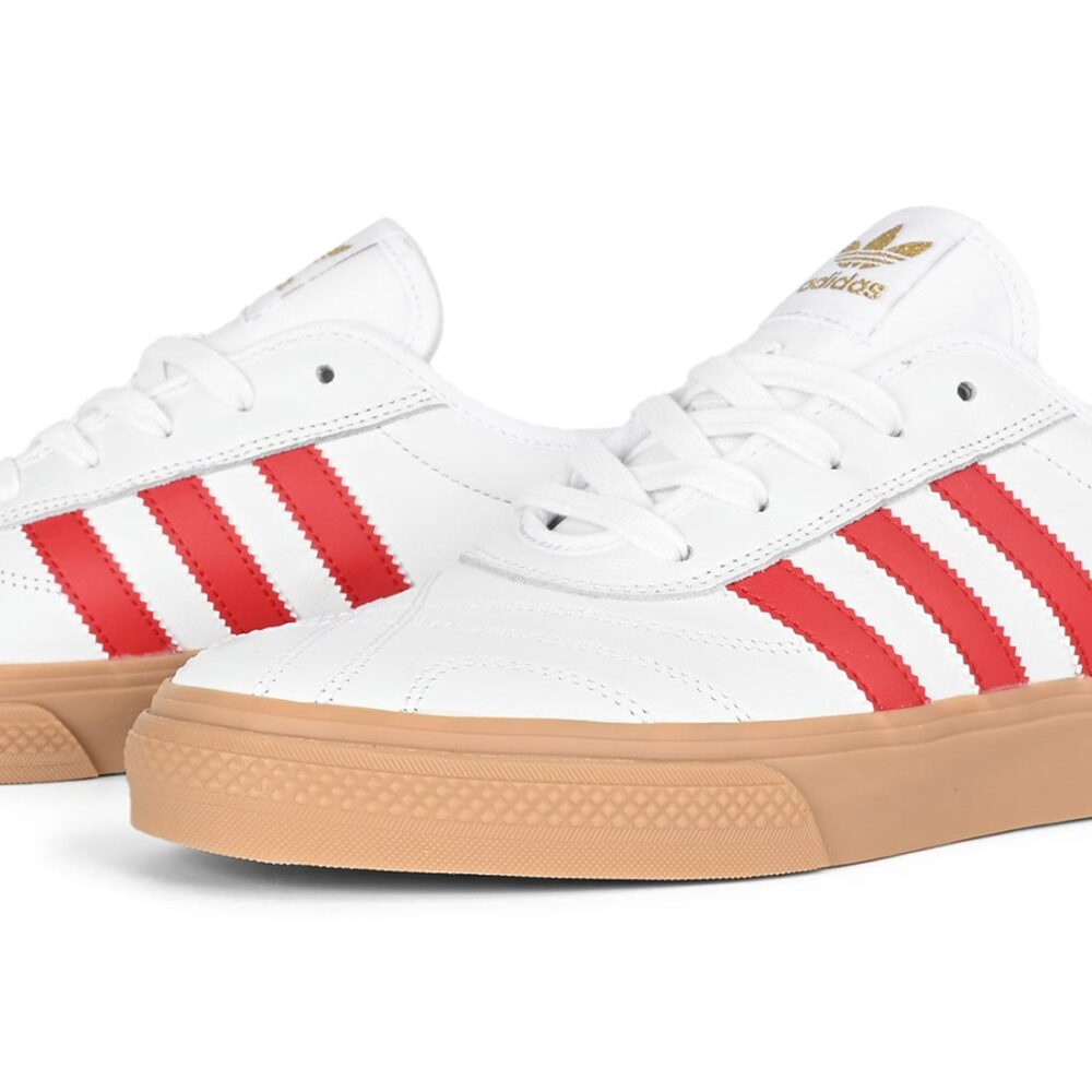Adidas Adi Ease Skate Shoes - Cloud White/Better Scarlet/Gold