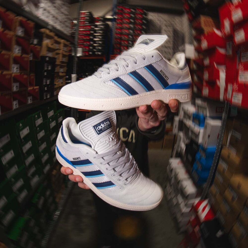 Adidas Busenitz Skate Shoes - Grey/Dark Blue/Chalk White
