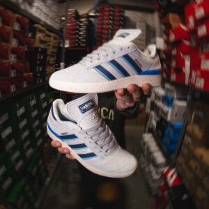 Adidas Busenitz Skate Shoes - Grey/Dark Blue/Chalk White