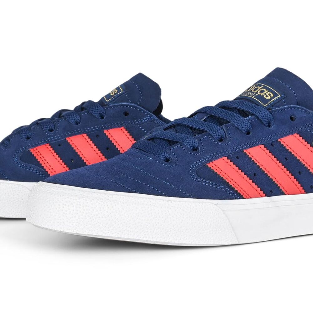Adidas Busenitz Vulc II Skate Shoes - Dark Blue/Scarlet/Gold