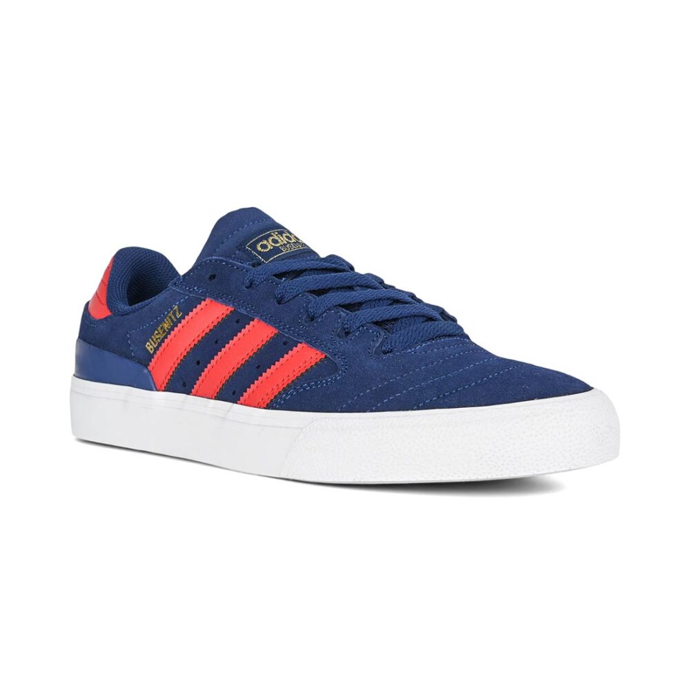 Adidas Busenitz Vulc II Skate Shoes - Dark Blue/Scarlet/Gold