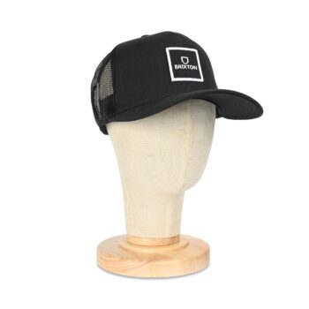 Brixton Alpha Block Mesh Back Trucker Cap - Black