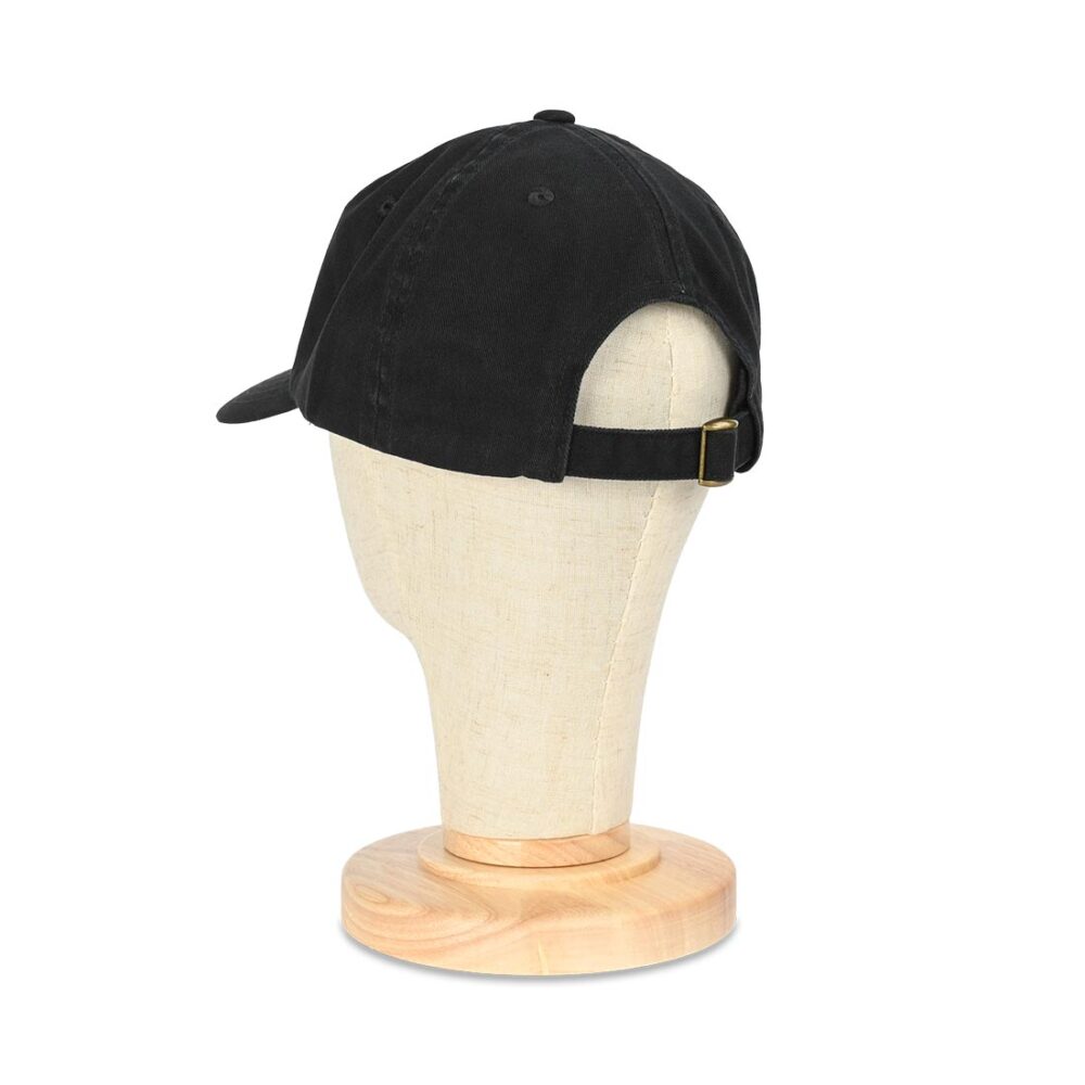 Brixton Alpha LP Strapback Cap - Black/White Rinse