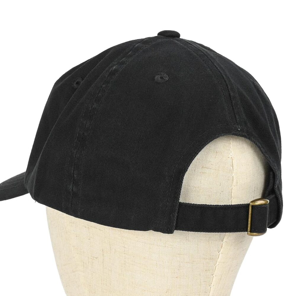 Brixton Alpha LP Strapback Cap - Black/White Rinse