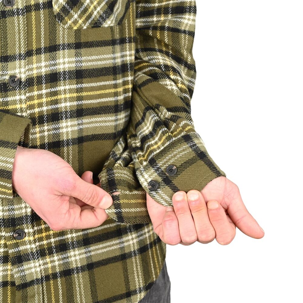 Brixton Bowery L/S Shirt - Ivy Green/Olive Surplus/Black